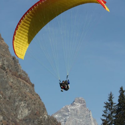 volare in parapendio biposto in Valle d'Aosta